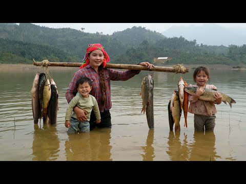 Trapping giant river fish to sell at the market - harvesting duck eggs for cooking.