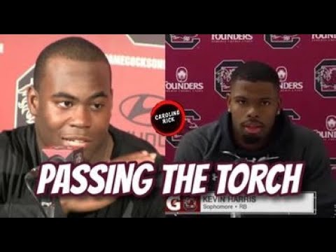 Gamecock Great Mike Davis passes the Torch to Kevin Harris at South Carolina.