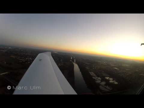 Diamond DA40 IFR Grenchen to Augsburg and Donauwörth Wing View