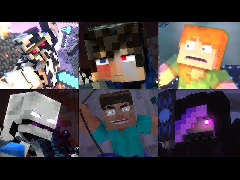 Minecraft Fight AMV (Music Video) - Light 'em Up (Annoying Villagers and Fractures)