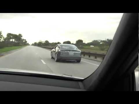 2012 Tesla Model S Performance vs 2012 Mercedes-Benz E63 BiTurbo Non-PP 0-110 MPH