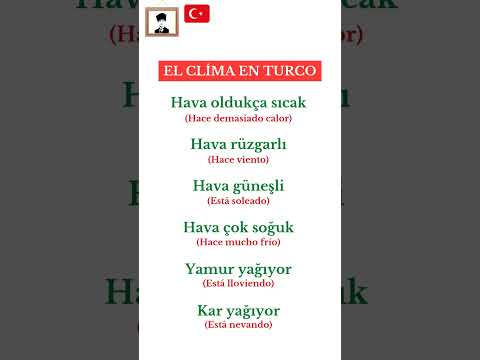 🇹🇷Aprende expresiones DEL CLİMA en Turco #idiomaturco #aprendeturco #shorts #turquia #clasesdeturco