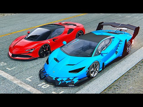 Lamborghini Centenario GTR vs Ferrari SF90 Stradale - Drag Race