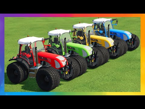 LOAD AND TRANSPORT POTATOES WITH COLORED TRACTORS - Farming Simulator 22