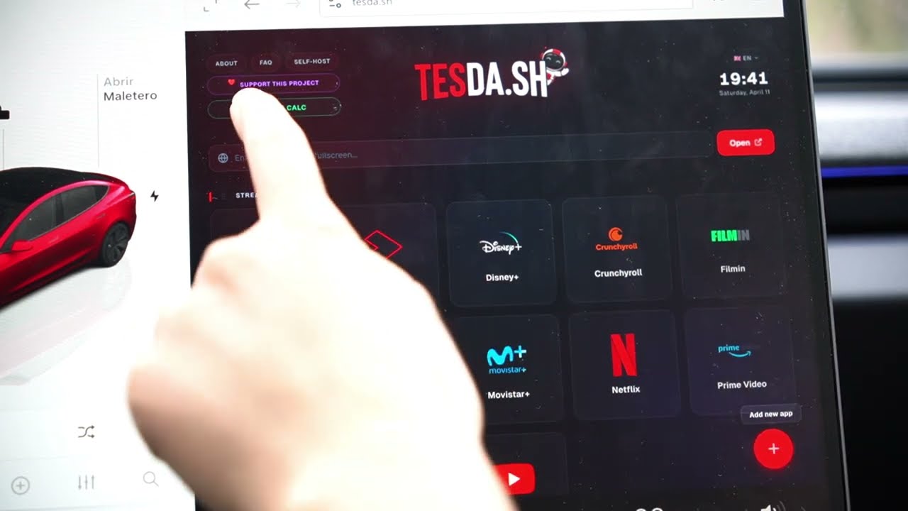 Tesdash - Free dashboard for Tesla's browser — streaming, charging networks by country