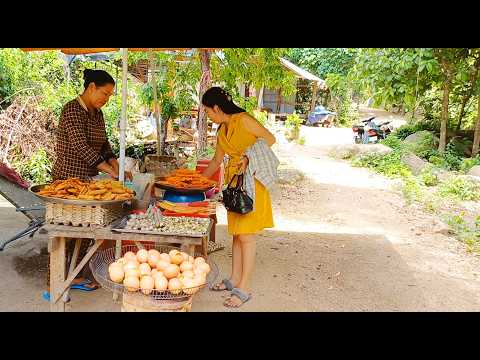 Best Countryside Street Food in Takeo, Kandal, Kratie Provinces, Cambodia, Market Tour, & More