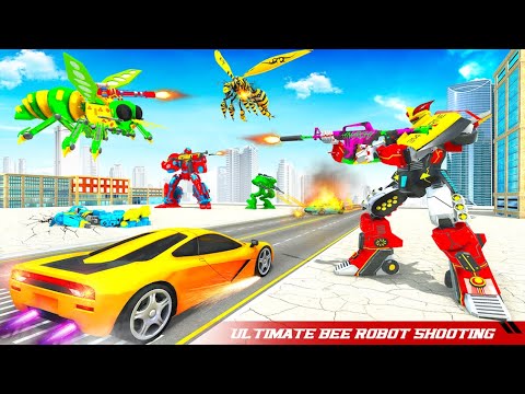 Flying Bee Robot Car Transform Game