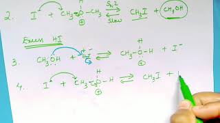 Mechanism of the reaction of HI with methoxymethane