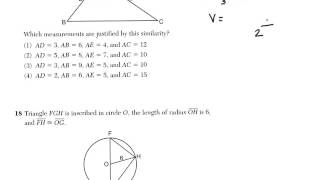 Geometry Regents August 2015 Questions 13-18