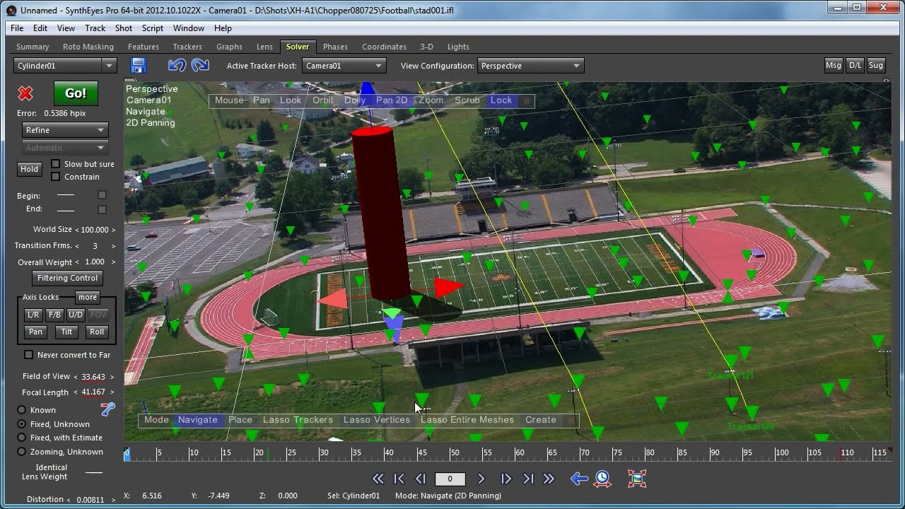 Determining Light Position and Direction in SynthEyes