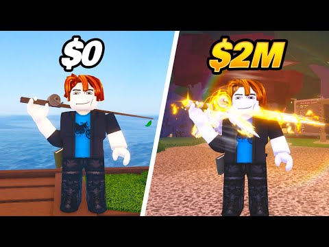 NOOB To PRO in FISCH - $0 to $2M Heavenly Rod