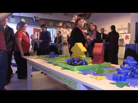 4000 Carcassonne tiles on the wall!