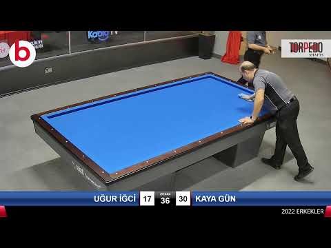 UĞUR İĞCİ & KAYA GÜN Bilardo Maçı - 2022 ERKEKLER 1.ETAP-6.TUR