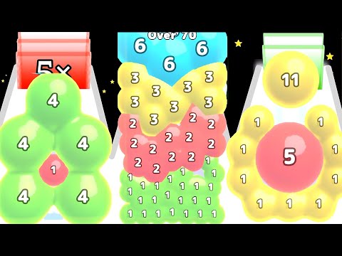 ♥️ Melty Bubble (blob merge 3d) 🆚 Letter ABC Chain: word puzzle 🧩 2048 gameplay part #49