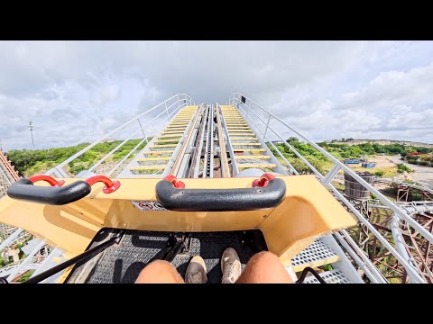 On-ride point of view of Road Runner Express