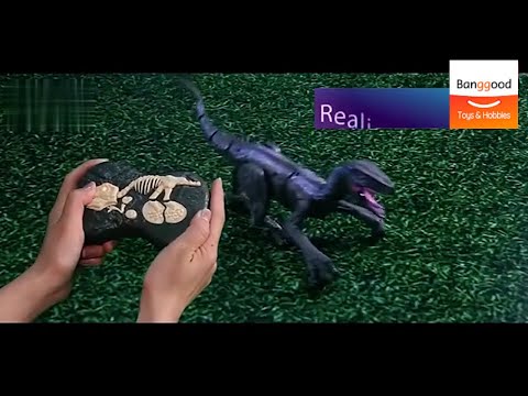 Electric Walking Simulation Animal Remote Control Jurassic Dinobot Model - Banggood Toy