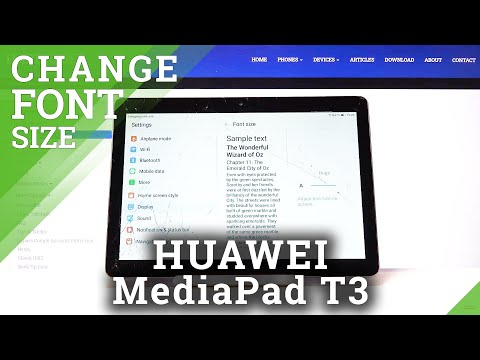 HUAWEI MediaPad T3 - How to Choose Font Size & Manage Display Settings