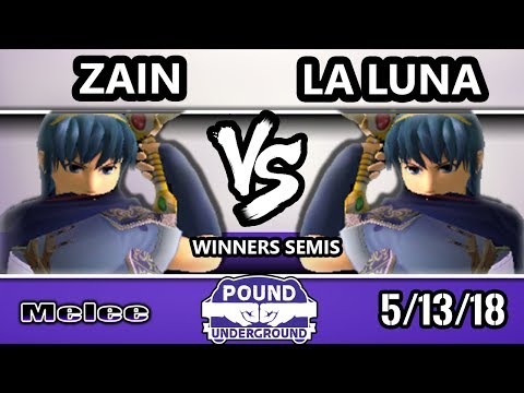 Pound Underground - PG | Zain (Marth) Vs. MSF | La Luna (Marth) - Smash Melee Winners Semis