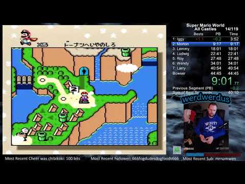Super Mario World Speedrun 43:54 -- All Castles