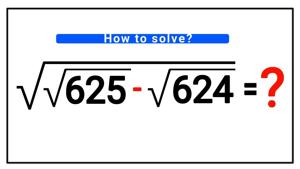 A Nice Square Root Problem || Maths Olympiad