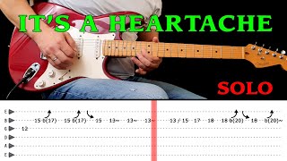 IT'S A HEARTACHE - Guitar solo lesson with tabs (fast&slow) - Bonnie Tyler