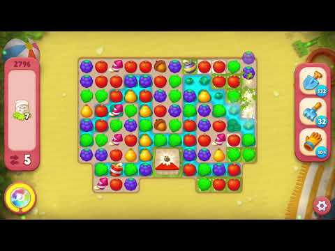 Gardenscapes 2796 Hard Level - 14 moves - NO BooSTERS