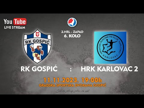 23-24 [M] RK Gospić - HRK Karlovac 2 - 2. HRL-ZAPAD - 6. kolo (11.11.2023.)