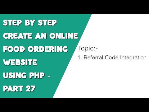 Step by step create an Online Food Ordering website using PHP Part 27