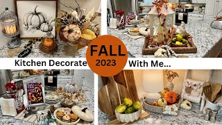 FALL KITCHEN DECORATE WITH ME 2023 #decoratewithme #falldecoratewithme #falldecor