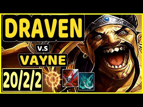 TITAN (DRAVEN) vs VAYNE - 20/2/2 KDA BOTTOM ADC CHALLENGER GAMEPLAY - BR