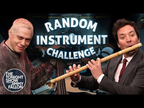 Random Instrument Challenge with Pete Davidson | The Tonight Show Starring Jimmy Fallon