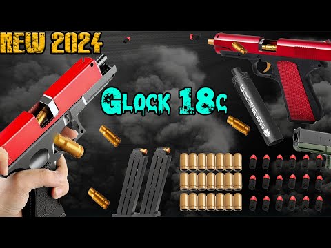 Unboxing Glock! 🔫 Shell Ejector GUN | Shell Ejecting Glock 18 Automatic Toy Gun | Quick Review 2024