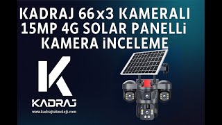 Kadraj KDJ-66G 15MP 3 Kameralı 4G Solar Güvenlik Kamerası | V380 Pro U