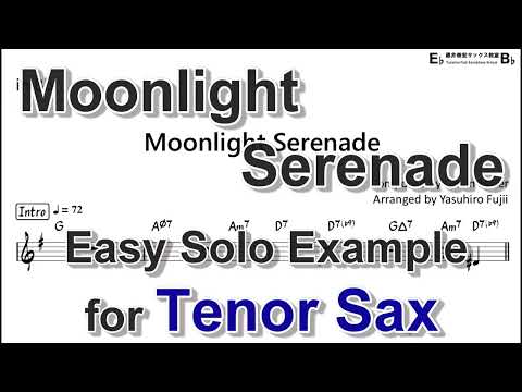 Moonlight Serenade - Easy Solo Example for Tenor Sax
