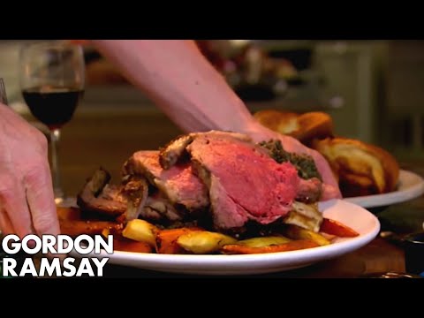 Stuffed Rib of Beef with Horseradish Yorkshire Puddings | Gordon Ramsay