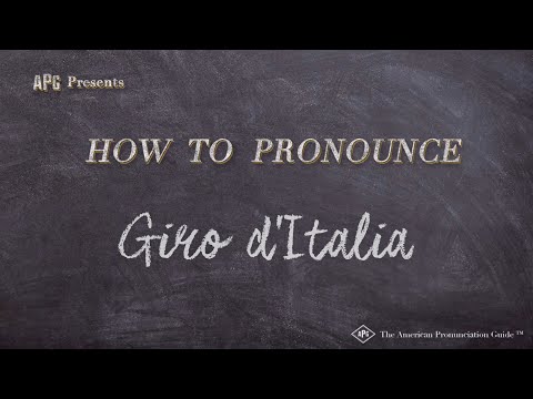 How to Pronounce Giro d'Italia (Real Life Examples!)