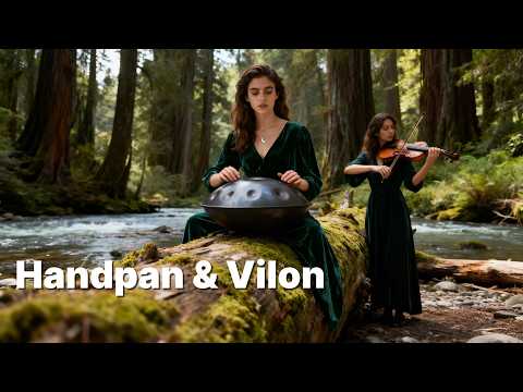 🌲 Forest Crossing | Handpan & Violin on the Giant Fallen Redwood Bridge (1-Hour)