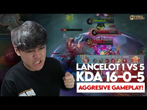 Lancelot Jeje 1 vs 5 Moment Main Rotasi Agresif + Rapih ! KILL 16 - Mobile Legends