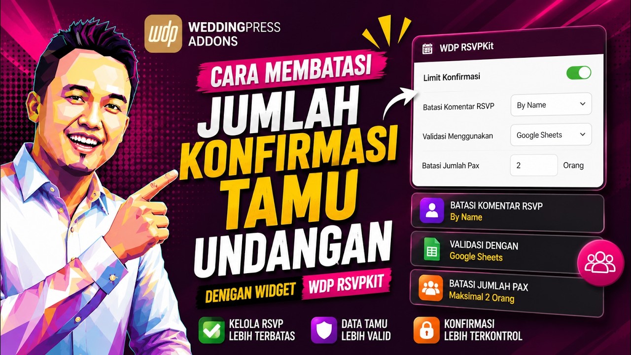 Cara Membatasi Jumlah Konfirmasi Tamu