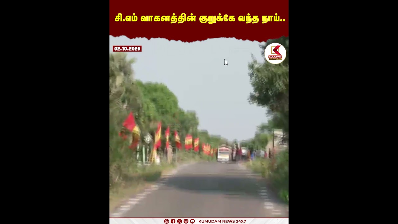 CM Vijay Road Show | Maduranthakam | CM வாகனத்தின் குறுக்கே வந்த நாய்.. | Kumudam News