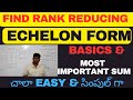 BTECH ECHELON FORM FIND RANK REDUCING BTECH BASICS Btech Btechcse Btechmaths