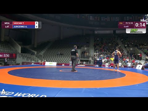 Qual. FS - 74 kg: A. JURCENKO (LAT) df. T. VASCAN (MDA) by TF, 10-0