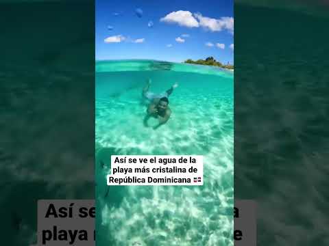 Así se ve el agua de la playa más cristalina de República Dominicana 🇩🇴 #bahiadelasaguilas #RD