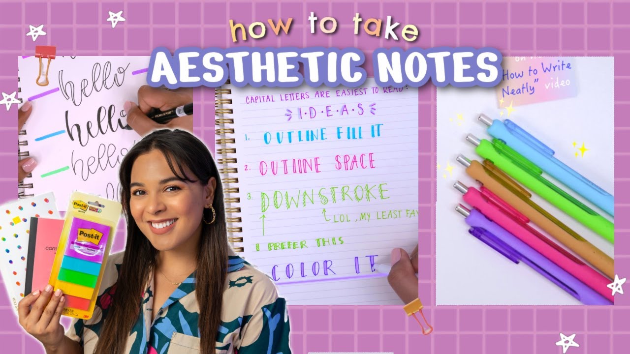🖋 how to take [aesthetic notes] for lazy people 📓 note-taking + study tips!✨