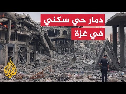 دمار واسع في حي سكني بتمويل دولي بمنطقة جحر الديك شرق غزة