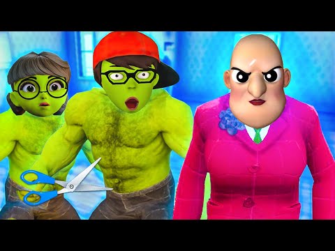NickHulk and TaniHulk troll Miss T - Scary Teacher 3D Funny