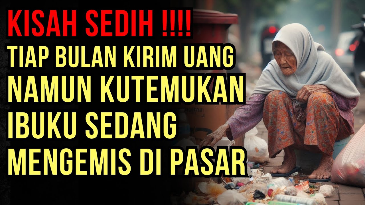 KISAH SEDIH : KU DAPATI IBUKU SEDANG MENGEMIS DI PASAR PADAHAL SETIAP BULANG AKU KIRIM UANG