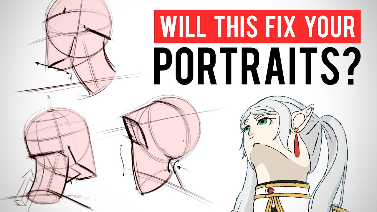 Draw ANY Head with 4 Steps (Extreme Poses)
