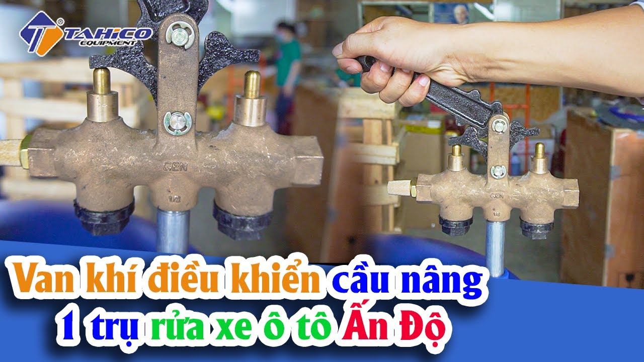 Van khí điều khiển cầu nâng 1 trụ rửa xe ô tô Ấn Độ 17