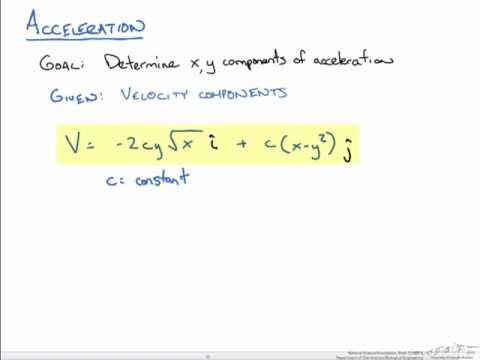 Acceleration Field Given a Velocity Field